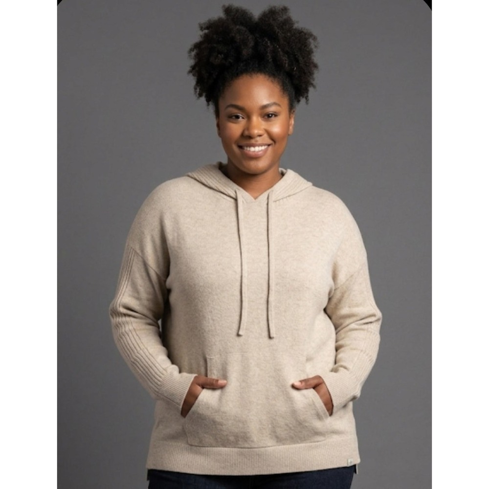 NWT 2Liv ultra Soft Oatmeal Heather Long Sleeve Sweatshirt Hoodie Size: XL